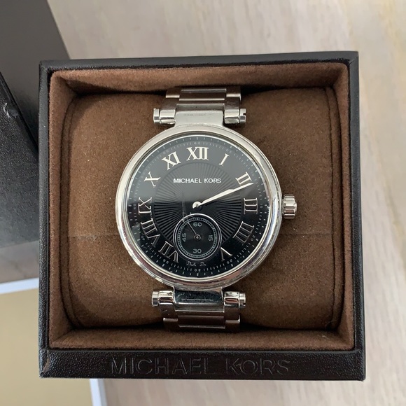 Michael Kors Skylar Black Dial Stainless Steel Quartz Watch - Picture 6 of 10